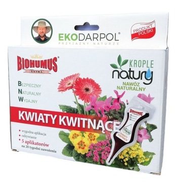 Biohumus extra rośliny kwitnące zestaw aplikatorów 5 x 35 ml.