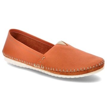 Pomarańczowe Półbuty Armodo Skórzane Buty
