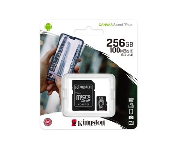 Kingston 256 ГБ microSD Canvas Select Plus 100 МБ/с