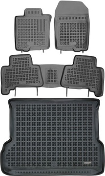 Land Cruiser J150 FL 2014- Korytka gumowe + mata