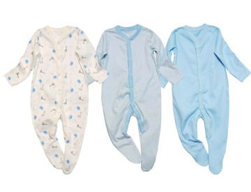 Mothercare 3-pak Pajac Pajacyk Niedrapki r. 62cm
