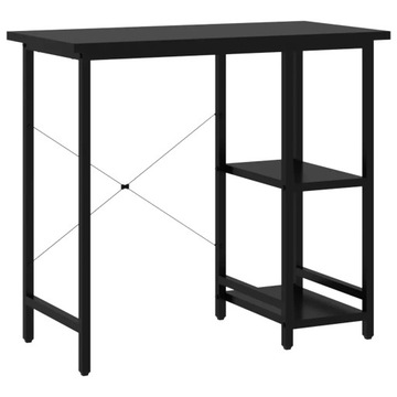Biurko prostokątny VidaXL 105 x 55 x 72 cm czarny