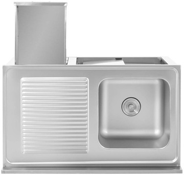 Раковина для бассейна с одной чашей и шкафом с раздвижными дверцами