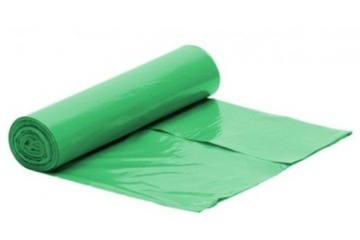 WORKI NA ŚMIECI 35L 25SZT LDPE ZIELONE MOCNE