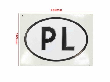 NAKLEJKA PL POLSKA CZARNA KAT-E