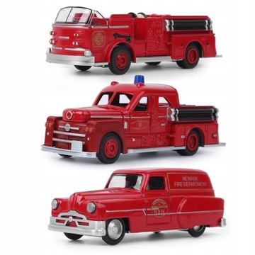 3 SZT. WÓZ STRAŻACKI STRAŻ POŻARNA MODEL ALLOY