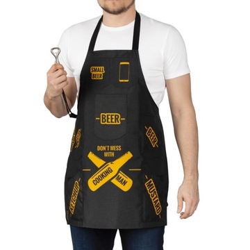 Fartuszek dla gotującego faceta kuchenny męski BBQ