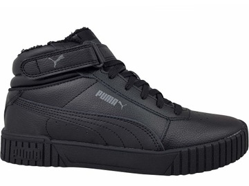 Buty damskie trampki Puma Carina Mid ciepłe wysokie sportowe czarne 41