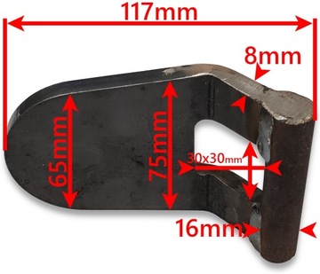 УСИЛЕННАЯ БОКОВАЯ ПЕТЛЯ НИЖНЯЯ ОТКРЫВАЮЩАЯСЯ СТЕРЖЕНЬ 25MM