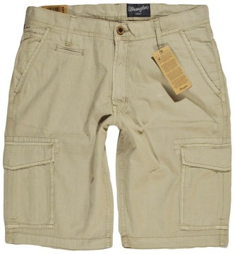 WRANGLER spodenki beige CARGO SHORTS W32