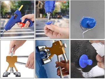 ZESTAW PDR USUWANIE WGNIECEŃ WYCIĄGANIE KAROSERII 10 adapterów