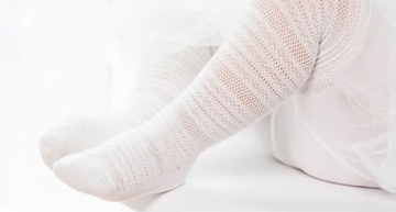 КОЛГОТКИ ХЛОПКОВЫЕ КОЛГОТКИ белые детские 3-12 месяцев на крещение малыша