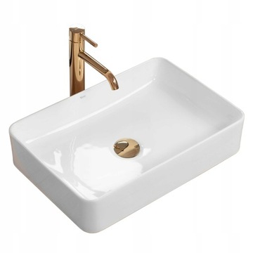 Umywalka AVIA biała 51x34 nablatowa ceramiczna REA