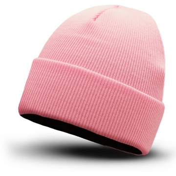 Czapka zimowa beanie - jasnoróżowa EM 72