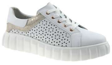 PÓŁBUTY SNEAKERSY FILIPPO DP6164/24 BIAŁE SKÓRA KOMFORT R. 40