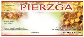 Etykieta naklejka na PIERZGA Pierzgę 50szt EPIE1