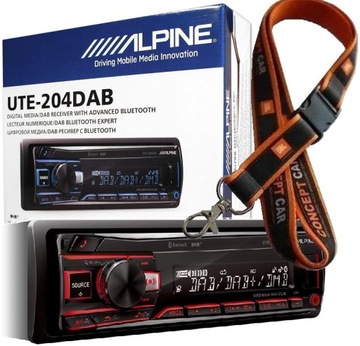 АВТОМОБИЛЬНОЕ РАДИО ALPINE UTE-204DAB BT DAB + FLAC + USB + MULTICOLOR + AUX