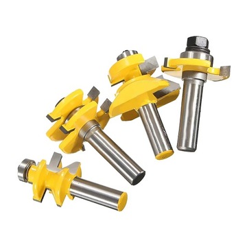 4pcs Groove Router Bit Milling Set, 1/2 \ \ Shank