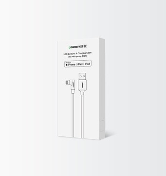 Угловой кабель USB-Lightning MFI 1м 2,4А