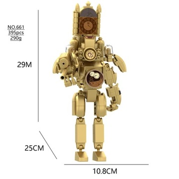 Creative Titan Series Skibidi Toilet Building Blocks Set Clock TV Man
