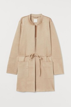 H&M 38 M Płaszcz z imitacji zamszu ZAMSZOWY