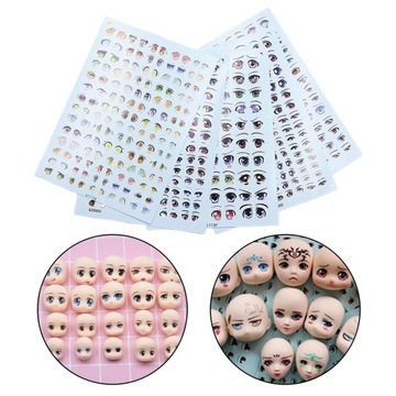 5 arkuszy Multi Style Water Stickers Eyes Water