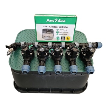 Zestaw Rain Bird HV 5 sekcji z kompresorem Sterownik TM2 na rurę PE 32