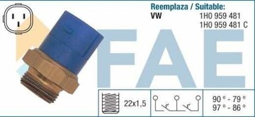 FAE 38170 PŘEPÍNAČ TERMICKÝ VENTILÁTOR CHLADIČŮ