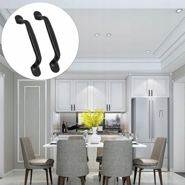 10x МЕБЕЛЬНАЯ РУЧКА ЧЕРНАЯ РУЧКА ДЛЯ ШКАФА В РЕТРО