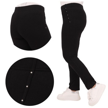 ELEGANCKIE SPODNIE DAMSKIE NA GUMCE DOPASOWANE POLSKI PRODUCENT