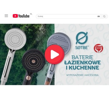 Słuchawka do prysznica rączka natryskowa 5 funkcje srebna oszczędna SOTBE