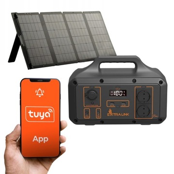 Przenośna Stacja zasilania 1021Wh + Panel solarny