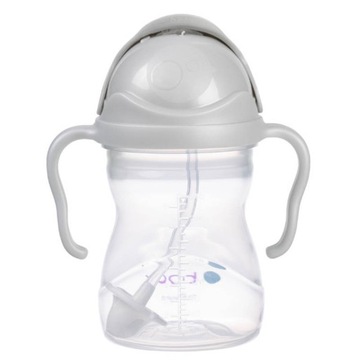 KUBEK NIEKAPEK B.BOX SZARY 240 ML OBCIĄŻONA SŁOMKA