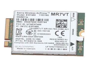 WWAN MR7VT DW5811E MODEM для Dell 7370 7275 E5270