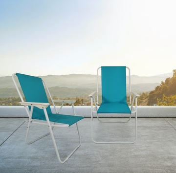 УДОБНЫЙ СКЛАДНОЙ ТУРИСТИЧЕСКИЙ САДОВЫЙ СТУЛ ATENA 73 см СИНИЙ