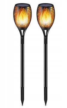LAMPA SOLARNA OGRODOWA POCHODNIA 36 LED PŁOMIEŃ