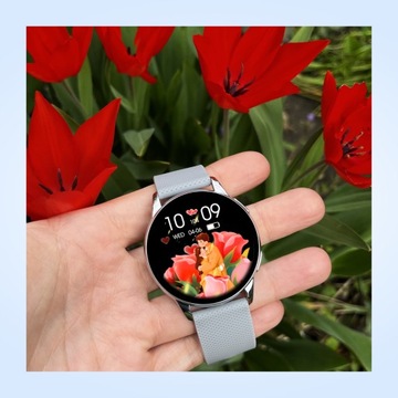 SMARTWATCH ЖЕНСКИЕ ЧАСЫ ПОЛЬСКОЕ МЕНЮ ЗВОНКИ ПУЛЬС SMS + БЕСПЛАТНЫЙ РЕМЕНЬ PL