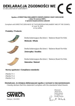 Балансировочная доска Switch для детей 85 см, качалка Монтессори, безопасная