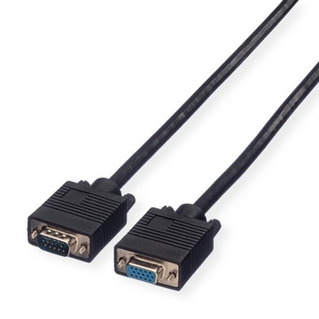 Kabel przewód VGA HD15 HQ M/F 6m