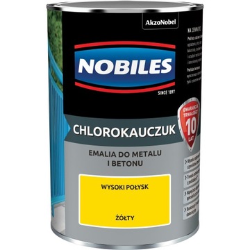 Emalia chlorokauczukowa do metalu i betonu Nobiles żółty 0,9L