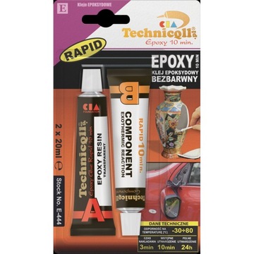 TECHNICQLL KLEJ EPOKSYDOWY 10 MINUT 2X20 ML E-444