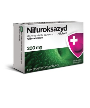 Nifuroksazyd Aflofarm 200mg, 12 tabletek zatrucia biegunka p/wirusowy