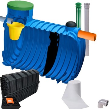 OCZYSZCZALNIA DWUKOMOROWA EKOSYSTEM 8-TUNELOWA 4000L