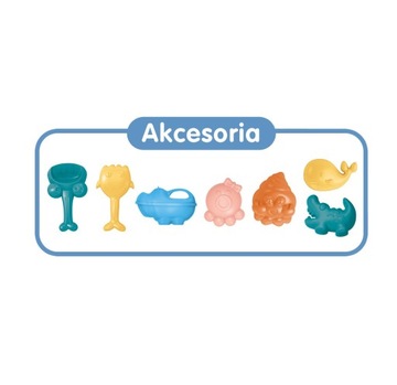 ZESTAW DO PIASKU PIASKOWNICY ŁOPATKI 3w1 WOOPIE