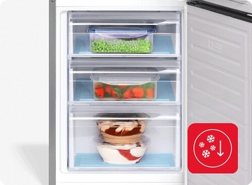 Холодильник Amica FK244.4X INOX 206л 144см