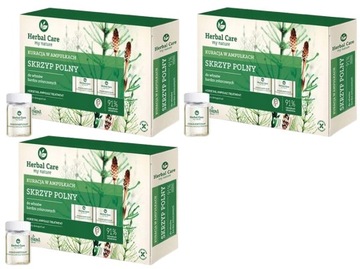 3 szt. KURACJA W AMPUŁKACH DO WŁOSÓW ZNISZCZONYCH SKRZYP POLNY HERBAL CARE