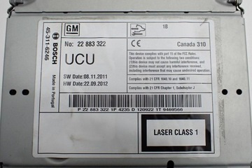 NAVI NAVI RADIO FACTORY ОРИГИНАЛ 95196687 OPEL INSIGNIA I A 12R