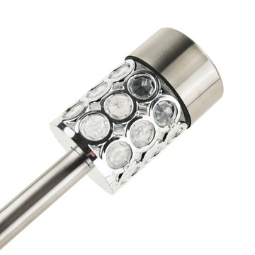 СОЛНЕЧНАЯ ЛАМПА ГЛАМУРНАЯ СЕРЕБРЯНАЯ КРИСТАЛЛЫ САДОВАЯ СТОЛБ-ЛАМПА