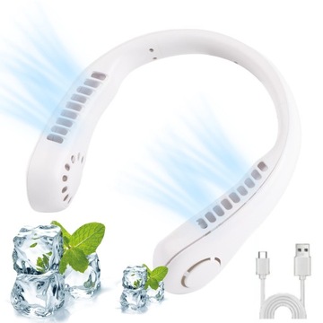 WENTYLATOR NA SZYJE WIATRAK KLIMATYZATOR BEZPRZEWODOWY 12H