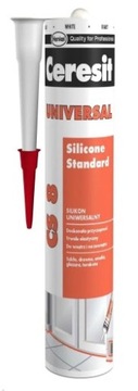 CERESIT CS8 SILIKON UNIWERSALNY BIAŁY 280 ml